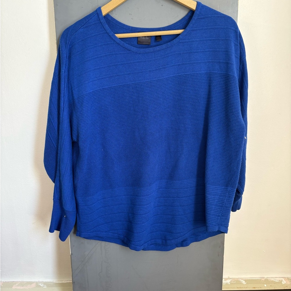 Rafaella Women's Blue Crew Neck Sweater